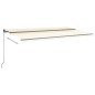 Tenda Automatica con Sensore Vento e LED 600x300 cm Crema Tenda Automatica con Sensore Vento e LED 600x300 cm Crema