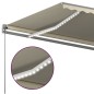 Tenda Automatica con Sensore Vento e LED 600x300 cm Crema Tenda Automatica con Sensore Vento e LED 600x300 cm Crema