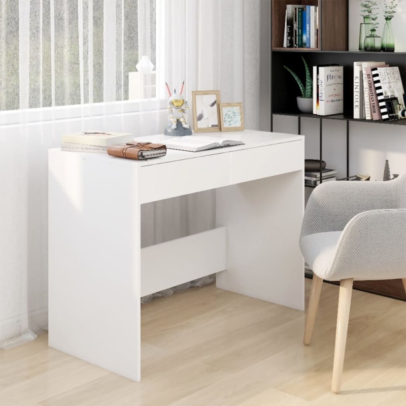vidaXL Scrivania Bianca 101x50x76,5 cm in Truciolato vidaXL Scrivania Bianca 101x50x76,5 cm in Truciolato