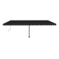 Tenda Automatica con Sensore Vento e LED 600x300 cm Antracite Tenda Automatica con Sensore Vento e LED 600x300 cm Antracite