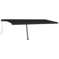 Tenda Automatica con Sensore Vento e LED 600x300 cm Antracite Tenda Automatica con Sensore Vento e LED 600x300 cm Antracite