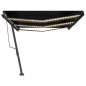 Tenda Automatica con Sensore Vento e LED 600x300 cm Antracite Tenda Automatica con Sensore Vento e LED 600x300 cm Antracite