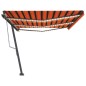 Tenda Automatica Sensore Vento e LED 600x300 cm Arancio Marrone Tenda Automatica Sensore Vento e LED 600x300 cm Arancio Marrone