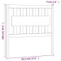 Testiera per Letto 95,5x4x100 cm in Legno Massello di Pino Testiera per Letto 95,5x4x100 cm in Legno Massello di Pino