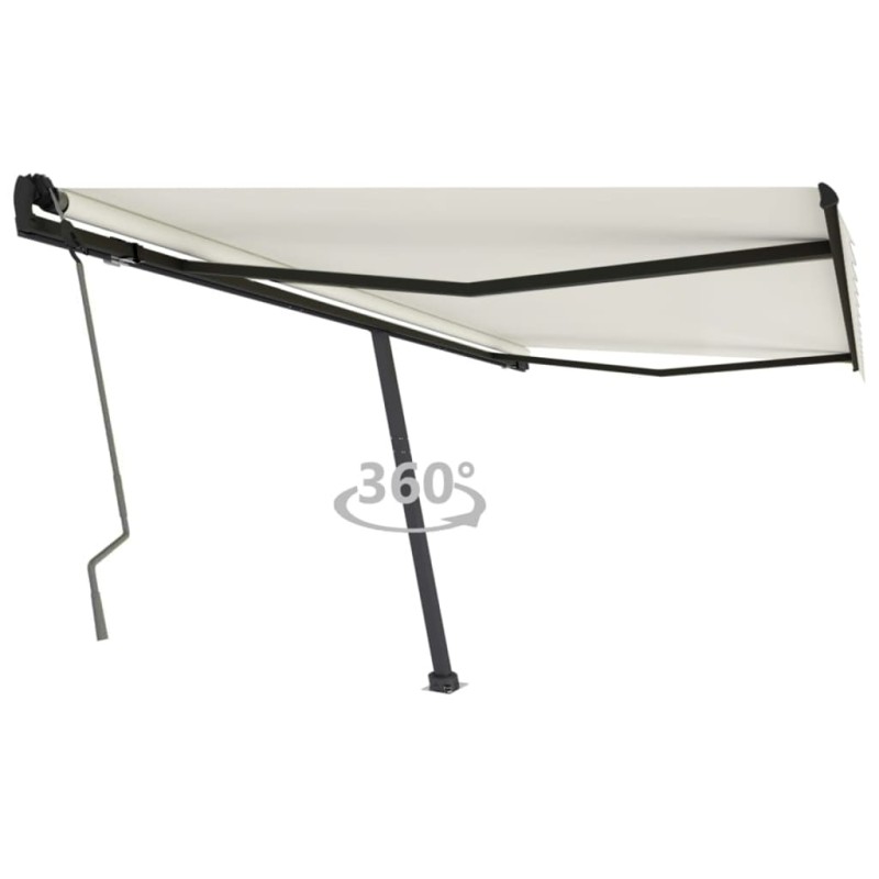 Tenda da Sole Retrattile Manuale Autoportante 400x350 cm Crema Tenda da Sole Retrattile Manuale Autoportante 400x350 cm Crema