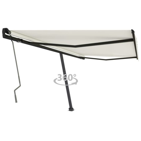Tenda da Sole Retrattile Manuale Autoportante 400x350 cm Crema