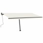 Tenda da Sole Retrattile Manuale Autoportante 400x350 cm Crema Tenda da Sole Retrattile Manuale Autoportante 400x350 cm Crema