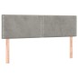 vidaXL Letto a Molle Materasso e LED Grigio Chiaro 140x200 cm Velluto vidaXL Letto a Molle Materasso e LED Grigio Chiaro 140x200 cm Velluto