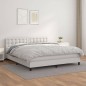 vidaXL Giroletto a Molle con Materasso Bianco 160x200 cm in Similpelle