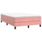 vidaXL Giroletto a Molle con Materasso Rosa 120x200 cm in Velluto