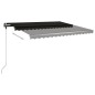 vidaXL Tenda Retrattile Manuale Autoportante 450x300 cm Antracite vidaXL Tenda Retrattile Manuale Autoportante 450x300 cm Antracite