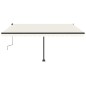 Tenda da Sole Retrattile Manuale con LED 400x350 cm Crema