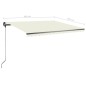 Tenda da Sole Retrattile Manuale con LED 400x350 cm Crema