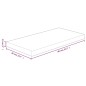 vidaXL Piano Bagno 80x40x2,5 cm in Legno Massello Non Trattato