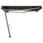 vidaXL Tenda da Sole Retrattile Manuale con LED 400x350 cm Antracite
