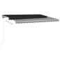 vidaXL Tenda da Sole Retrattile Manuale con LED 400x350 cm Antracite
