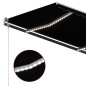 vidaXL Tenda da Sole Retrattile Manuale con LED 400x350 cm Antracite