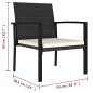 Sedie da Pranzo per Giardino 2 pz in Polyrattan Nero Sedie da Pranzo per Giardino 2 pz in Polyrattan Nero