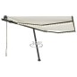 vidaXL Tenda Automatica con Sensore Vento e LED 400x350 cm Crema vidaXL Tenda Automatica con Sensore Vento e LED 400x350 cm Crema