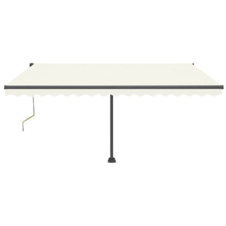 vidaXL Tenda Automatica con Sensore Vento e LED 400x350 cm Crema