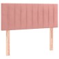 vidaXL Letto a Molle con Materasso e LED Rosa 120x200 cm in Velluto