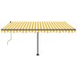 vidaXL Tenda Automatica Sensore Vento e LED 400x350 cm Gialla Bianca vidaXL Tenda Automatica Sensore Vento e LED 400x350 cm Gialla Bianca