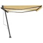 vidaXL Tenda Automatica Sensore Vento e LED 400x350 cm Gialla Bianca vidaXL Tenda Automatica Sensore Vento e LED 400x350 cm Gialla Bianca