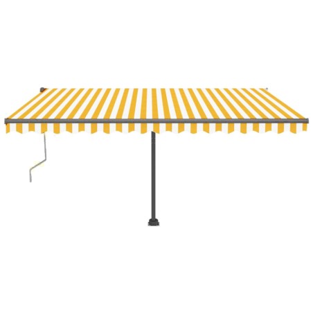 Tenda da Sole Autoportante Automatica 400x350 cm Gialla Bianca
