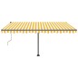 Tenda da Sole Autoportante Automatica 400x350 cm Gialla Bianca Tenda da Sole Autoportante Automatica 400x350 cm Gialla Bianca