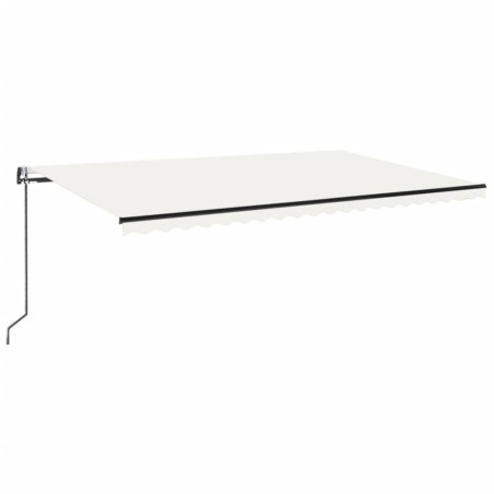 Tenda Automatica Sensore Vento e LED 500x300 cm Crema