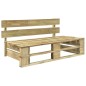 vidaXL Divano Centrale Giardino Verde su Pallet Legno Pino Impregnato vidaXL Divano Centrale Giardino Verde su Pallet Legno Pino Impregnato