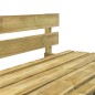 vidaXL Divano Centrale Giardino Verde su Pallet Legno Pino Impregnato vidaXL Divano Centrale Giardino Verde su Pallet Legno Pino Impregnato