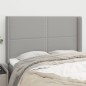 Testiera ad Orecchio Grigio Chiaro 147x16x118/128 cm in Tessuto Testiera ad Orecchio Grigio Chiaro 147x16x118/128 cm in Tessuto