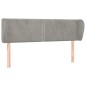 vidaXL Testiera ad Orecchio Grigio Chiaro 147x23x78/88 cm in Velluto vidaXL Testiera ad Orecchio Grigio Chiaro 147x23x78/88 cm in Velluto