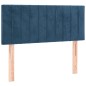 vidaXL Giroletto a Molle con Materasso Blu Scuro 100x200 cm in Velluto