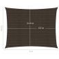 vidaXL Vela Parasole 160 g/m² Marrone 3,5x5 m in HDPE vidaXL Vela Parasole 160 g/m² Marrone 3,5x5 m in HDPE