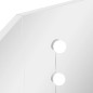 Toeletta Tavolino da Trucco ad Angolo con Luce LED Bianco Toeletta Tavolino da Trucco ad Angolo con Luce LED Bianco