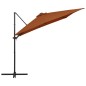 Ombrellone a Sbalzo con LED Terracotta 250x250 cm Ombrellone a Sbalzo con LED Terracotta 250x250 cm