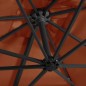 Ombrellone a Sbalzo con LED Terracotta 250x250 cm Ombrellone a Sbalzo con LED Terracotta 250x250 cm