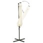 Ombrellone a Sbalzo con Palo e Luci a LED Sabbia 300 cm Ombrellone a Sbalzo con Palo e Luci a LED Sabbia 300 cm