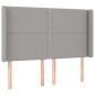 Testiera ad Orecchio Grigio Chiaro 147x16x118/128 cm in Tessuto Testiera ad Orecchio Grigio Chiaro 147x16x118/128 cm in Tessuto