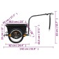 vidaXL Rimorchio Bicicletta per Trasporto Merci Nero 50 L vidaXL Rimorchio Bicicletta per Trasporto Merci Nero 50 L