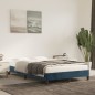 vidaXL Giroletto senza Materasso Blu Scuro 120x200 cm in Velluto vidaXL Giroletto senza Materasso Blu Scuro 120x200 cm in Velluto