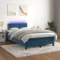 vidaXL Letto a Molle con Materasso e LED Blu Scuro 120x200cm vidaXL Letto a Molle con Materasso e LED Blu Scuro 120x200cm