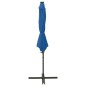 Ombrellone a Sbalzo con Palo e Luci a LED Azzurro 300 cm Ombrellone a Sbalzo con Palo e Luci a LED Azzurro 300 cm