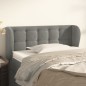 Testiera ad Orecchio Grigio Chiaro 103x23x78/88 cm in Velluto Testiera ad Orecchio Grigio Chiaro 103x23x78/88 cm in Velluto