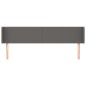 Testiera ad Orecchio Grigio 203x16x78/88 cm in Similpelle Testiera ad Orecchio Grigio 203x16x78/88 cm in Similpelle