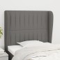 vidaXL Testiera ad Orecchio Grigio Scuro 93x23x118/128 cm in Tessuto vidaXL Testiera ad Orecchio Grigio Scuro 93x23x118/128 cm in Tessuto