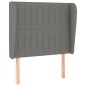 vidaXL Testiera ad Orecchio Grigio Scuro 93x23x118/128 cm in Tessuto vidaXL Testiera ad Orecchio Grigio Scuro 93x23x118/128 cm in Tessuto