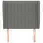 vidaXL Testiera ad Orecchio Grigio Scuro 93x23x118/128 cm in Tessuto vidaXL Testiera ad Orecchio Grigio Scuro 93x23x118/128 cm in Tessuto